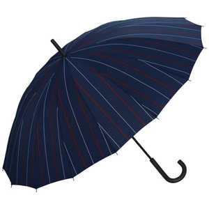 ワールドパーティー 雨傘 長傘 UNISEX 16K アンブレラ [ 晴雨兼用傘 / 60cm ] ストライプ UX02-041-001