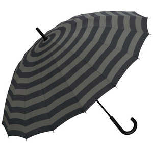 ワールドパーティー 雨傘 長傘 UNISEX 16K アンブレラ [ 晴雨兼用傘 / 60cm ] ボーダー UX02-043-001