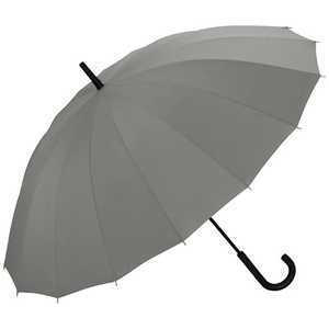 ワールドパーティー 雨傘 長傘 UNISEX 16K アンブレラ [ 晴雨兼用傘 / 60cm ] グレー UX02-913-001