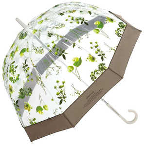 ワールドパーティー 雨傘 長傘 plantica×Wpc. フラワーアンブレラプラスティック [ 65cm ] ブラウン PLV-012-001
