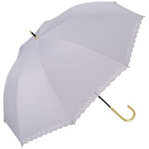 ワールドパーティー 日傘 長傘 遮光 フラワーカットストライプ [ 晴雨兼用傘 / 55cm ] ラベンダー 81-14795-101