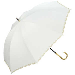 ワールドパーティー 日傘 長傘 遮光 フローラルスカラップ [ 晴雨兼用傘 / 50cm ] オフ 81-19724-101