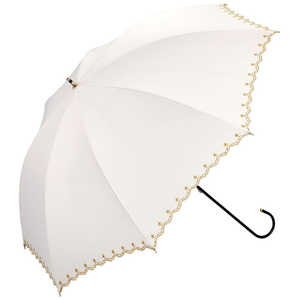 ワールドパーティー 日傘 長傘 遮光 星柄スカラップ [ 晴雨兼用傘 / 50cm ] オフ 81-19720-101