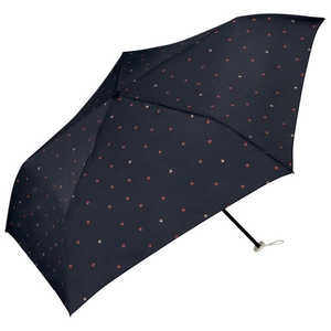 ワールドパーティー 雨傘折＿Wpc. ［Wpc.Air-Light］バイカラープチハートmini BK wpc ［雨傘 /レディース /55cm］ AL02-036-002