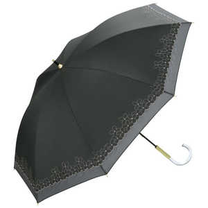 ワールドパーティー 日傘 長傘 遮光 リムオーガンジーフラワー刺繍 Wpc. [ 晴雨兼用傘 / レディース / 50cm ] ブラック 81-18481-101