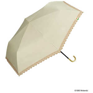ワールドパーティー 日傘 折りたたみ傘 遮光 アイテムスカラップ刺繍 スーパーマリオブラザーズ ミニ Wpc. [ 日傘 / レディース / 49cm ] ベージュ 801-ND05-102