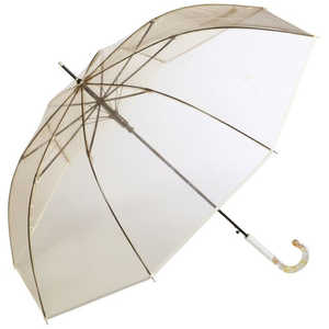 ワールドパーティー 雨傘 長傘 ビニール傘 アクセサリーアンブレラ Wpc. [レディース / 61cm ] ベージュ PT-069-001
