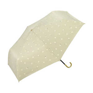ワールドパーティー 日傘 折りたたみ傘 遮光ゴールドラインマーガレット ミニ(ベージュ)  80117387