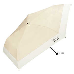 ワールドパーティー 折りたたみ傘 日傘［Wpc.IZA］(イーザ)LIGHT＆SLIM ［晴雨兼用傘 / 55cm］ ベージュ×オフ ZA026-001-102