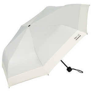 ワールドパーティー 折りたたみ傘 日傘［Wpc.IZA］(イーザ)WIND RESISTANT ［晴雨兼用傘 / 55cm］ ライトグレー×オフ ZA027-001-102