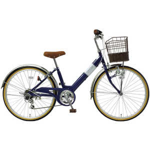TOPONE 24型 子供用自転車 (外装6段変速) ネイビーブルー【組立商品につき返品不可】 NV246