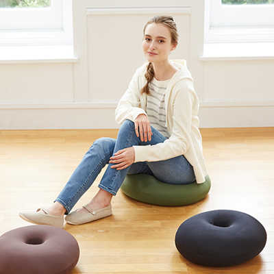 MOGU ビーズクッション ホールフロアクッション ブラウン の通販