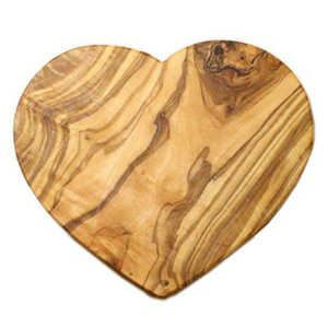 ジェネラルオリーブウッド (General Olive Wood) オリーブの木 まな板 一枚板 ハート型カッティングボード 21cm GOWGB034