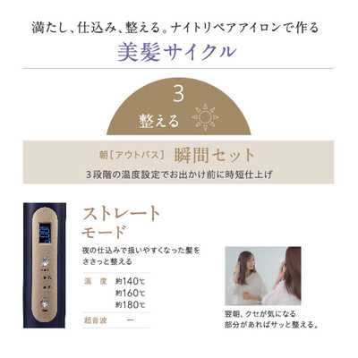 【極美品】YA-MAN ヤーマン YJHB4L ナイトリペアアイロン ネイビー ヤーマン YJHB4L ナイトリペアアイロン 低温×超音波テクノロジー