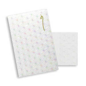 フタバ 箔ぽち袋メッセージカード付き (ROKKAKU) 伝統柄シリーズ「あさのは」3枚入 PB00402