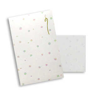 フタバ 箔ぽち袋メッセージカード付き (ROKKAKU) 伝統柄シリーズ「みずたま」3枚入 PB00403