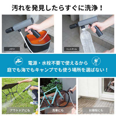 スパイサー ポケッタブル高圧洗浄機 SPICERR ブラック SWU-201-BK の