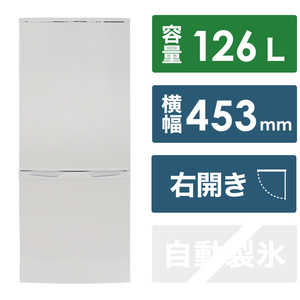 エスケイジャパン 冷蔵庫 ホワイト 2ドア 右開き 126L SR-A135N