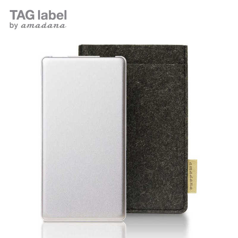 TAG label by amadana TAG label by amadana スマートフォン対応 [USB給電] モバイルバッテリー シルバー [10000mAh /USB Power Delivery･Quick Charge対応 /3ポート /充電タイプ] AT-MBA100PD-SV AT-MBA100PD-SV