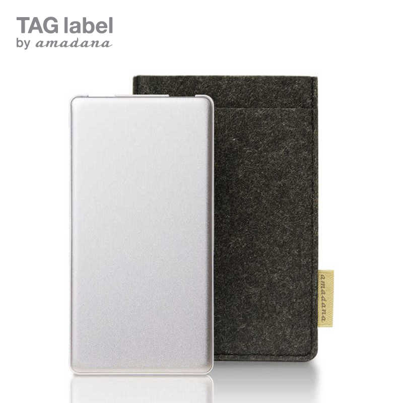 TAG label by amadana TAG label by amadana スマートフォン対応 [USB給電] モバイルバッテリー シルバー [10000mAh /USB PD対応･QC対応 /3ポート /充電タイプ] AT-MBA100PD-SV AT-MBA100PD-SV