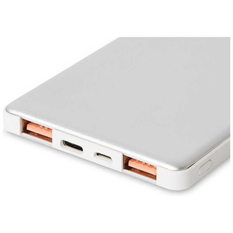 TAG label by amadana TAG label by amadana スマートフォン対応 [USB給電] モバイルバッテリー シルバー [10000mAh /USB PD対応･QC対応 /3ポート /充電タイプ] AT-MBA100PD-SV AT-MBA100PD-SV
