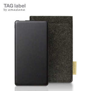 TAG label by amadana スマートフォン対応 [USB給電] モバイルバッテリー ブラック [10000mAh /USB PD対応・QC対応 /3ポート /充電タイプ] AT-MBA100PD-BK