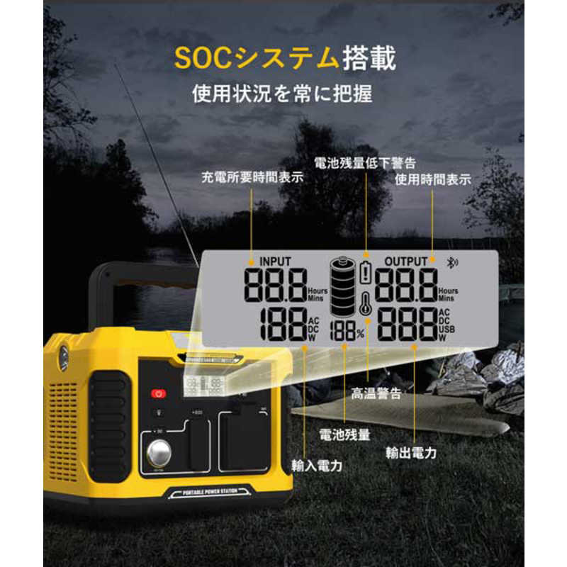 TOGOPOWER TOGOPOWER ポータブル電源 ADVANCE500 [400Wh /7出力 /ソーラーパネル(別売)]  AD500Y AD500Y