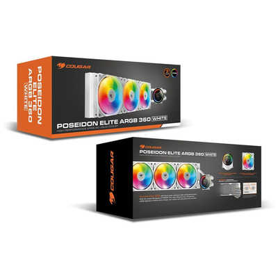 COUGAR ARGB対応360mm簡易水冷 POSEIDON ELITE ホワイト CGR-PSDELRGB