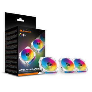 COUGAR ARGB対応120mmケースファン//ホワイト/3個パック Apolar 120 ホワイト CF-APR12HW3-RGB -Apolar 120 ARGB White 3 in one COUGAR ARGB対応120mmケースファン//ホワイト/3個パック Apolar 120 ホワイト CF-APR12HW3-RGB -Apolar 120 ARGB White 3 in one