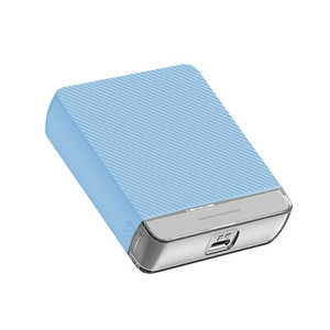 コンピューケースジャパン 超小型モバイルバッテリー 5000mAh PD20W高速充電 全額返金トリプル保証 agreen パステルカラーブルー JMB-Mini5-BL