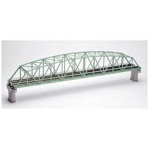 TOMIX Nゲージ 3222 複線曲弦大トラス鉄橋（F）（緑）（複線PC橋脚・2本付） 