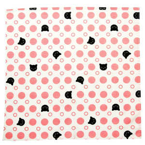 セラミック藍 小風呂敷 50×50cm 水玉にゃんこピンク NEKOFUROSHIKI50 セラミック藍 小風呂敷 50×50cm 水玉にゃんこピンク NEKOFUROSHIKI50
