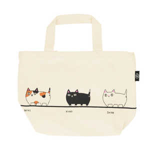 セラミック藍 猫三兄弟 ミニトートバッグ 行進 NEKOMINITOTE セラミック藍 猫三兄弟 ミニトートバッグ 行進 NEKOMINITOTE
