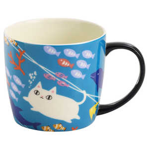 セラミック藍 カラフル猫3兄弟マグカップ Fish 23233 セラミック藍 カラフル猫3兄弟マグカップ Fish 23233