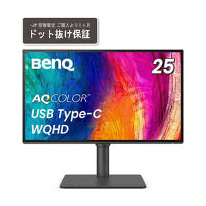 BENQ 25型 WQHDモニター ダークグレー [25型 /WQHD(2560×1440) /ワイド] PD2506Q-JP