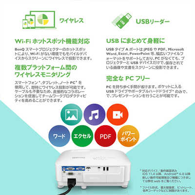 BENQ DLP AndroidベースOS搭載 SMARTプロジェクター EH600 の通販
