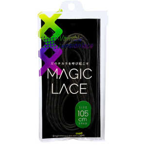 ツインズ シューレース マジックレース MAGIC LACE Lサイズ120cm：6-7穴用 ジャガーブラック M120-JB
