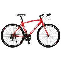 Canover ロードバイク ブラック/レッド 700C(着払い) CANOVER グラベルロードバイク 自転車 700c 700×28C シマノ21段