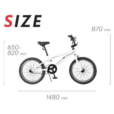 全国どこでも送料無料！ CANOVER 自転車 (20インチ ホワイト BMX CANOVER ミニベロ 自転車本体