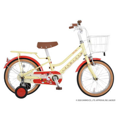 オオトモ 18型 子供用自転車 ハローキティ(シングルシフト) アイボリー