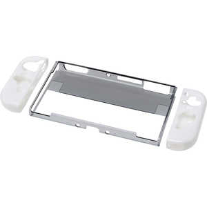 サイバーガジェット SWITCH有機EL用プレミアムプロテクトカバーセパレート クリアブラック×ホワイト CY-NSOPRPCS-WH