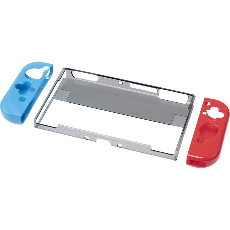 サイバーガジェット SWITCH有機EL用プレミアムプロテクトカバーセパレート クリアブラック×ネオン SWELﾌﾟﾚﾐｱﾑ