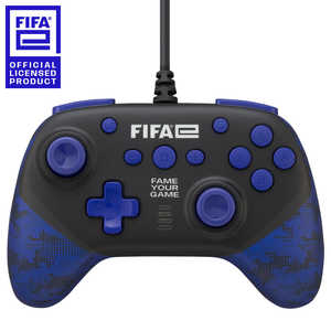 サイバーガジェット (FIFAe公式ライセンス商品)FIFAeワイヤードコントローラー ブラック FIFAE-NSGYCWC-BK［SWITCH用/PC用］ FIFAE-NSGYCWC-BK FIFAeWｺﾝﾄﾛｰﾗｰBK