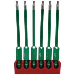 SLOKY 6本組 1/4HEX トルクスプラスビット 08IP ホルダー付 BIT75-08IP SLOKY 6本組 1/4HEX トルクスプラスビット 08IP ホルダー付 BIT75-08IP