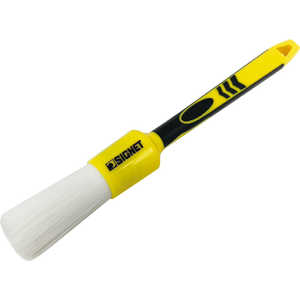 SIGNET 滑り止めグリップ搭載 硬毛ホワイトPET洗車ブラシ ペン型 Mサイズ ディテールブラシ ブレーキ・ホイールの頑固汚れ除去に最適 45642