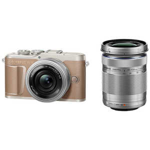 オリンパス OLYMPUS ミラーレス一眼カメラ PEN E-PL10 EZダブルズームキット ブラウン