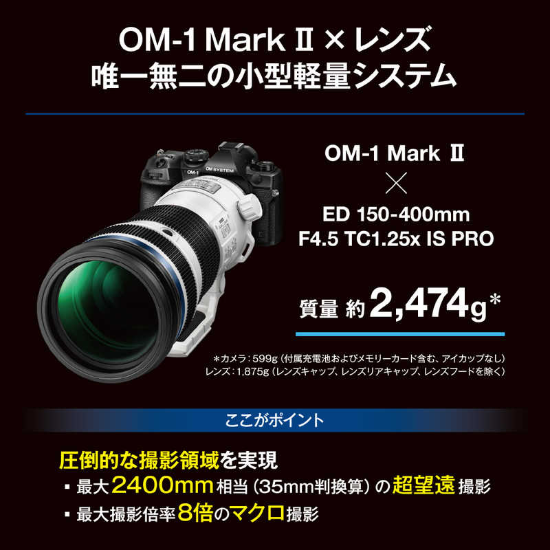 OMSYSTEM OMSYSTEM ミラーレスカメラ OM-1 Mark II 12-40mm F2.8 PRO II キット OM-1 Mark II 12-40mm F2.8 PRO II キット