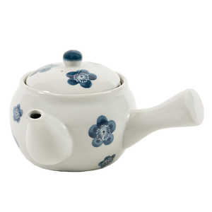 リビング 急須 380ml 青小梅 茶こし付き ポット ティーポット 陶器 キュウス380MLアオコウメチ