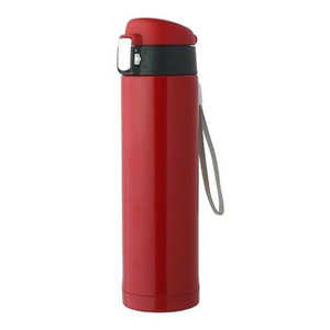 リビング 水筒 直飲み クラップワンタッチ栓マグボトル 260ml ステンレスボトル マグボトル レッド スイトウチョクノミクラッフ