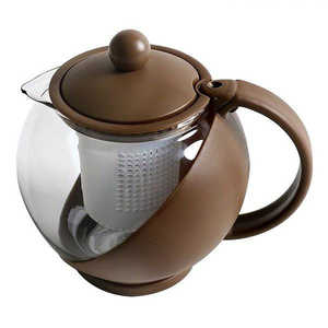リビング ティーポット 750ml COLORED 茶こし付き ガラス製 急須 ブラウン ティーポット750MLCOL
